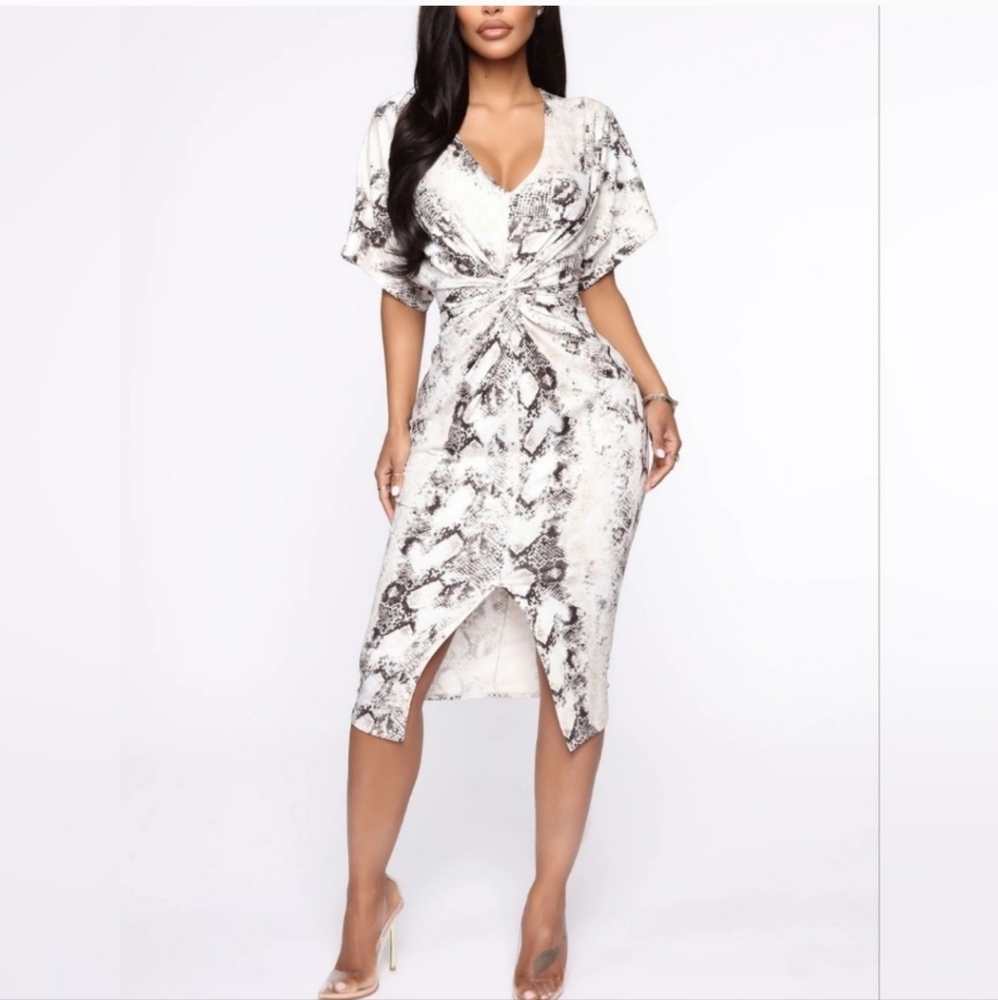 FN Snake print Midi Dress